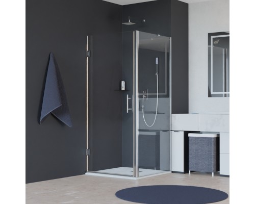 Душевой уголок RGW HO-045 (HO-011 + Z-050-2 + держ) прозрачное(Easy) cтекло цвет профиля 8 мм