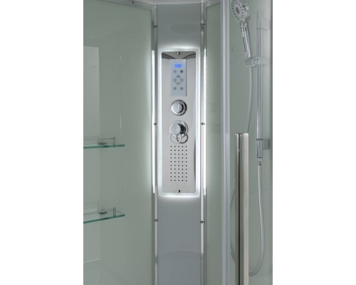 Душевая кабина Avacan EM5011LEDT AVA 110x110 LED, стекла прозрачные, профиль хром