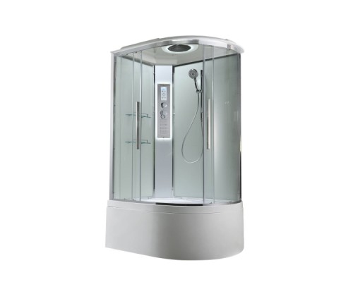 Душевая кабина AvaCan EM5812LLEDT AVA 120x80 левая, LED, стекла прозрачные, профиль хром
