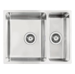 Deante Egeria сатин - мойка стальная 1,5 чаши, 580*440*200 мм + сифон Space Saver