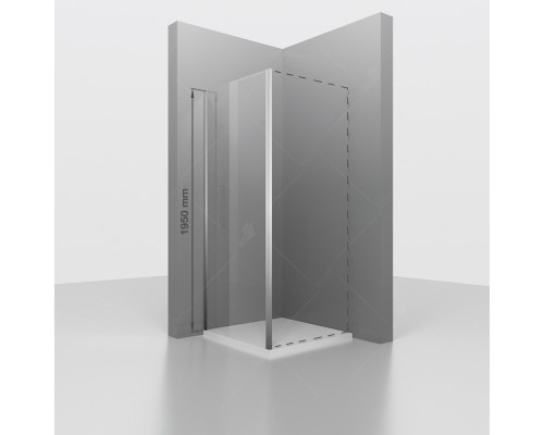 Боковую стенку дверь  RGW Z-050-2 прозрачное cтекло цвет профиля 6 мм 352205207-11