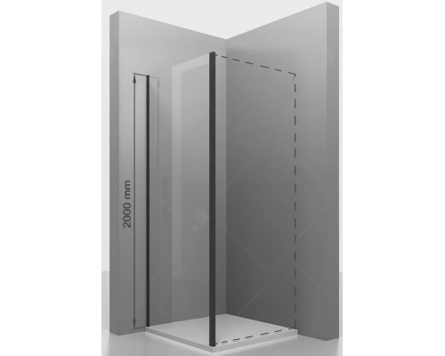 Боковую стенку дверь  RGW Z-050-3-B прозрачное cтекло цвет профиля 6 мм 352205307-14