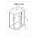 Душевая кабина AvaCan D512SR AVA 120x90 стандарт, правая, стекла матовые, профиль хром