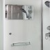 Душевая кабина AvaCan D10 AVA 100x100 без крыши, стекла матовые, профиль хром
