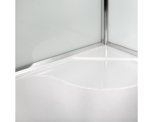 Душевая кабина AvaCan D10 AVA 100x100 без крыши, стекла матовые, профиль хром