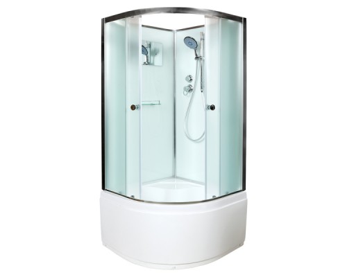 Душевая кабина AvaCan D10 AVA 100x100 без крыши, стекла матовые, профиль хром