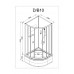Душевая кабина AvaCan D10 AVA 100x100 без крыши, стекла матовые, профиль хром