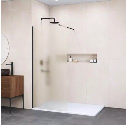 Душевую перегородку RGW WA-002 B неподвижное Walk In cтекло матовое 6 мм чёрный