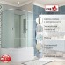 Душевая кабина AvaCan D5012RN AVA 120x80 правая, без крыши, стекла матовые, профиль хром
