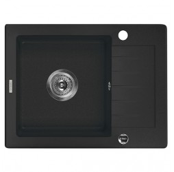 Deante Zorba графитовый - мойка 1 чаша с крылом, 580*440*160 мм + сифон