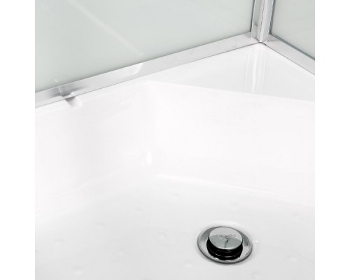 Душевая кабина AvaCan D271SLED AVA 100x100 LED, стекла матовые, профиль хром