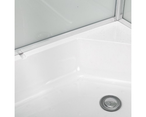 Душевая кабина AvaCan D271SLED AVA 100x100 LED, стекла матовые, профиль хром