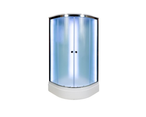 Душевая кабина AvaCan D271SLED AVA 100x100 LED, стекла матовые, профиль хром