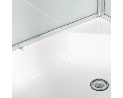 Душевая кабина AvaCan D271SLED AVA 100x100 LED, стекла матовые, профиль хром