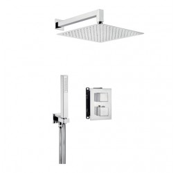 Deante Box Душевая система скрытого монтажа с квадратным термостатическим смесителем, хром