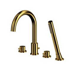 Смеситель для ванны на 4 отверстия WHITECROSS Y Y1232GL (золото)