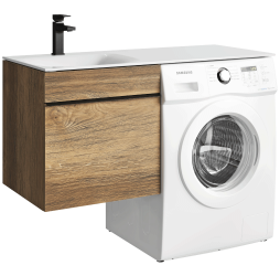 aqwella Тумба под умывальник 115x50 Terra Прямоугольная цвет дерево тёмное TER01051DB+FOR.11.04.D-L