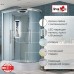 Душевая кабина Avacan EM3912LLED AVA 120x90 левая, LED, стекла матовые, профиль хром