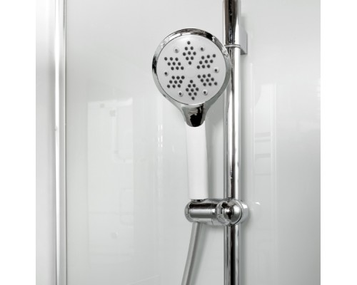 Душевая кабина AvaCan EM1580NLED AVA 80x80 б/к, LED, стекла с узором, профиль хром