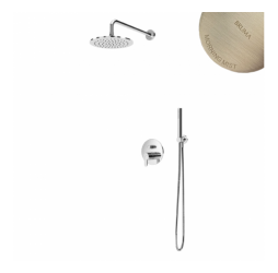 Душевая система скрытого монтажа, с латунной душевой лейкой Ø300 мм и ручным душем Elo Leaf 167 723 1MM Morning Mist