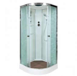 Душевая кабина Avacan EM1510 AVA 100x100 стандарт, стекла с узором, профиль хром