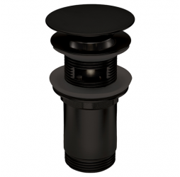 Deante Click-Clack Пробка круглая большая универсальная для раковины, черный
