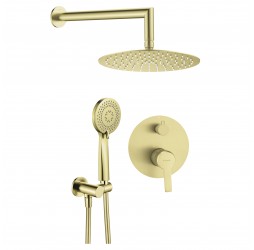 Deante Arnika Gold BR Душевая система скрытого монтажа, браш. золото