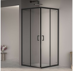 Душевой уголок RGW PA-030-B Прозрачное cтекло 6мм 700x700 цвет профиля черный  3508103077-14