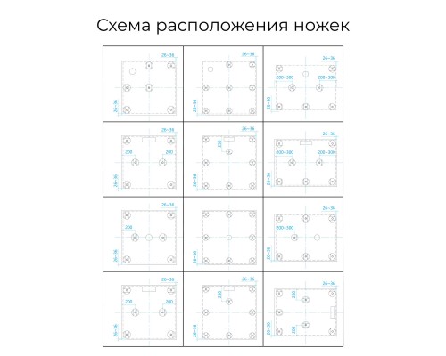 Душевой поддон квадратный RGW ST-G Графит искусственный камень RGW ST-0088Co ( 80*80*2,5) см/ 16152088-10