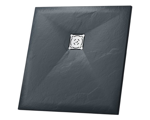 Душевой поддон квадратный RGW ST-G Графит искусственный камень RGW ST-0088Co ( 80*80*2,5) см/ 16152088-10