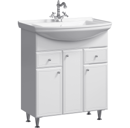 AQWELLA Тумба под умывальник 88x51 Barcelona Прямоугольная цвет белый BA0108K