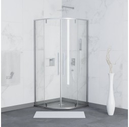 Душевой уголок RGW 100*100*200 SV-53, полукруг, хром, прозрачное стекло 6 мм 06325300-11
