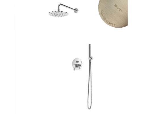 Душевой набор, скрытого монтажа, с латунной душевой лейкой Ø250 мм и ручным душем Elo Leaf 167 722 1MM Morning Mist