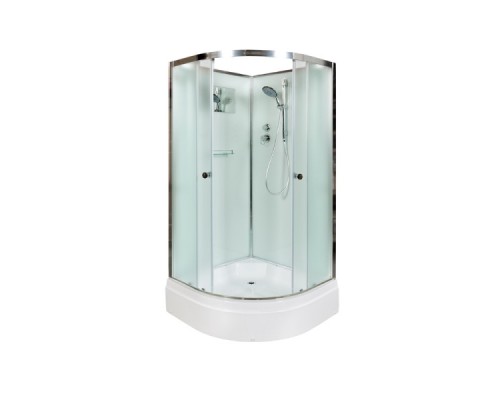 Душевая кабина AvaCan D311 AVA 110x110 без крыши, стекла матовые, профиль хром