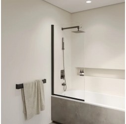 Шторка на ванну RGW Screens SC-109, 4111109107-14, 70 см, стекло прозрачное, профиль черный