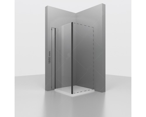 Боковую стенку дверь  RGW Z-050-1-B прозрачное cтекло цвет профиля 6 мм 352205108-14