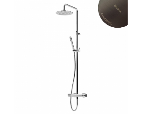 Душевая система с верхней лейкой с латуни Ø300 мм Leaf 167 653 1MG Gunmetal