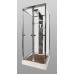 Душевая кабина AvaCan Z111MTSTEAM AVA 100x100 с баней, стекла прозрачные/матовые, профиль хром