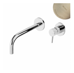 Смеситель для раковины на 2 отверстия, настенный. Длина излива 170мм Lusitano 107 850 1MM Morning Mist