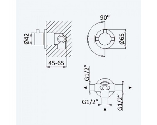 Переключатель на 2 потока Lusitano 107 200 1NS Night Sky