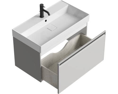 aqwella Тумба под умывальник 81x47 Pure Прямоугольная цвет светло-серый PUR0108ST