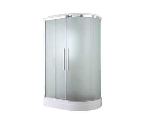 Душевая кабина AvaCan EM2912RLED AVA 120x90 левая, LED, стекла матовые, профиль хром