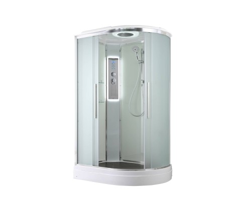 Душевая кабина AvaCan EM2912RLED AVA 120x90 левая, LED, стекла матовые, профиль хром