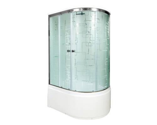 Душевая кабина AvaCan EM5012L AVA 120x90 стандарт, левая, стекла с рисунком, профиль хром