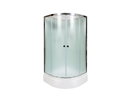 Душевая кабина AvaCan D271SEL AVA 100x100 с электрикой, стекла матовые, профиль хром