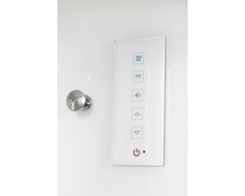 Душевая кабина AvaCan D271SEL AVA 100x100 с электрикой, стекла матовые, профиль хром