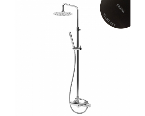 Душевая система с наливом на ванну и верхней лейкой из латуни Ø300 мм Leaf 167 283 1NS Night Sky