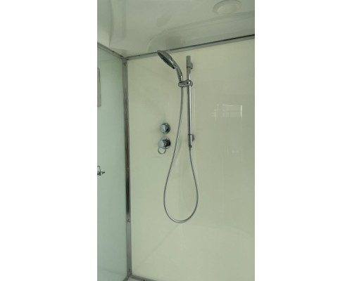 Душевая кабина AvaCan D512SREL AVA 120x90 с электрикой, правая, стекла матовые, профиль хром