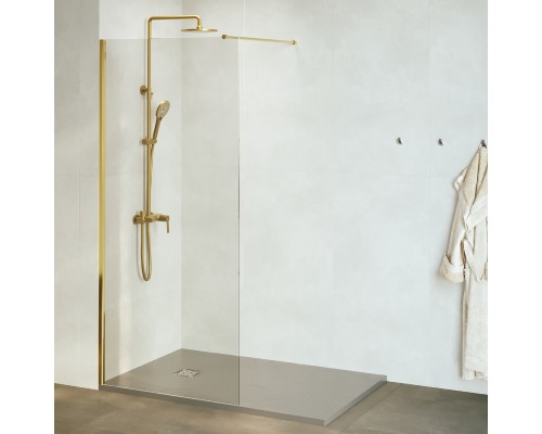 Душевая перегородка RGW WA-002G неподвижное Walk In cтекло прозрачное, 6 мм 60*195 золото 35100206-16