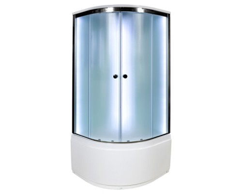 Душевая кабина AvaCan D511SLED AVA 110x110 LED, стекла матовые, профиль хром